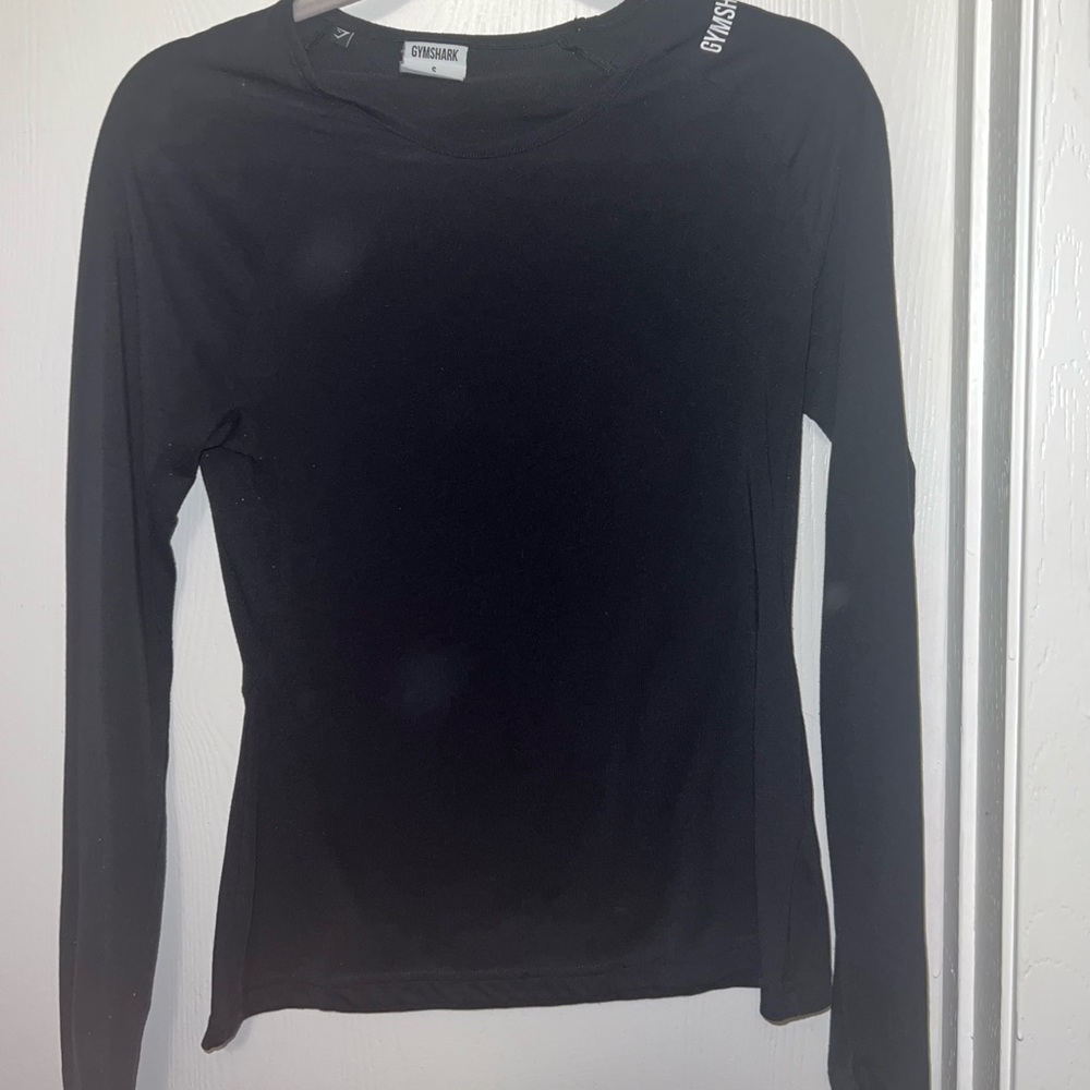 Long Sleeve Gymshark Shirt in Black